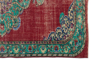 Retro Over Dyed Vintage Rug 5'10'' x 8'11'' ft 178 x 273 cm