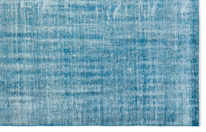 Turquoise Over Dyed Vintage Rug 5'4'' x 8'6'' ft 162 x 258 cm