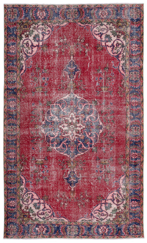 Naturel Over Dyed Vintage Rug 5'5'' x 9'2'' ft 165 x 280 cm