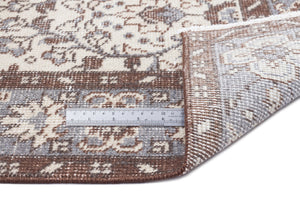 Beige Over Dyed Vintage Rug 5'1'' x 9'5'' ft 156 x 286 cm