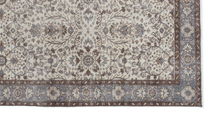 Beige Over Dyed Vintage Rug 5'1'' x 9'5'' ft 156 x 286 cm