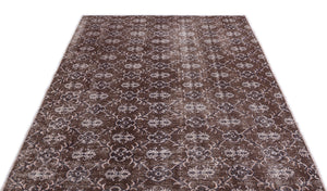Retro Over Dyed Vintage Rug 4'11'' x 7'3'' ft 151 x 221 cm
