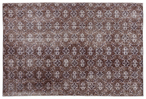 Retro Over Dyed Vintage Rug 4'11'' x 7'3'' ft 151 x 221 cm