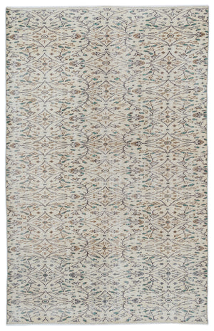 Retro Over Dyed Vintage Rug 5'4'' x 8'6'' ft 163 x 259 cm