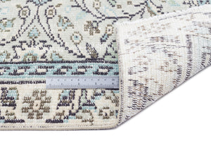 Beige Over Dyed Vintage Rug 4'9'' x 7'8'' ft 144 x 233 cm