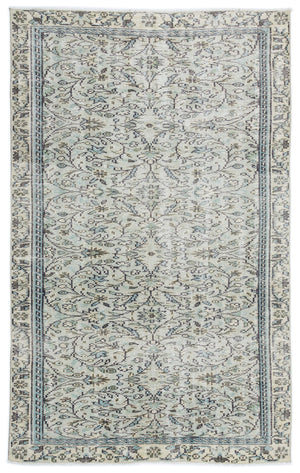 Beige Over Dyed Vintage Rug 4'9'' x 7'8'' ft 144 x 233 cm