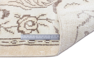 Beige Over Dyed Vintage Rug 5'8'' x 8'1'' ft 172 x 247 cm