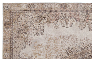 Beige Over Dyed Vintage Rug 6'4'' x 9'11'' ft 194 x 301 cm