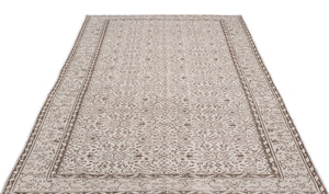 Beige Over Dyed Vintage Rug 5'3'' x 8'11'' ft 160 x 272 cm