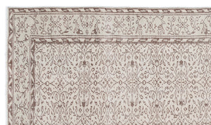 Beige Over Dyed Vintage Rug 5'3'' x 8'11'' ft 160 x 272 cm