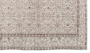 Beige Over Dyed Vintage Rug 5'3'' x 8'11'' ft 160 x 272 cm