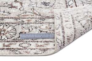 Beige Over Dyed Vintage Rug 5'5'' x 9'5'' ft 166 x 287 cm