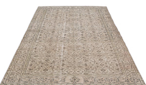 Beige Over Dyed Vintage Rug 5'1'' x 8'6'' ft 155 x 258 cm