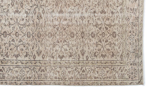 Beige Over Dyed Vintage Rug 5'1'' x 8'6'' ft 155 x 258 cm