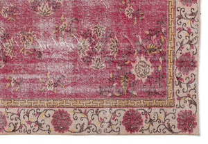 Retro Over Dyed Vintage Rug 5'9'' x 8'5'' ft 174 x 256 cm