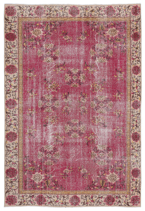 Retro Over Dyed Vintage Rug 5'9'' x 8'5'' ft 174 x 256 cm