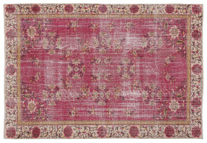 Retro Over Dyed Vintage Rug 5'9'' x 8'5'' ft 174 x 256 cm