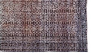 Retro Over Dyed Vintage Rug 5'10'' x 9'7'' ft 177 x 293 cm