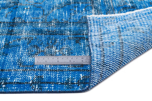 Turquoise Over Dyed Vintage Rug 6'0'' x 9'8'' ft 183 x 295 cm