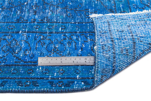 Turquoise Over Dyed Vintage Rug 6'1'' x 9'9'' ft 185 x 296 cm