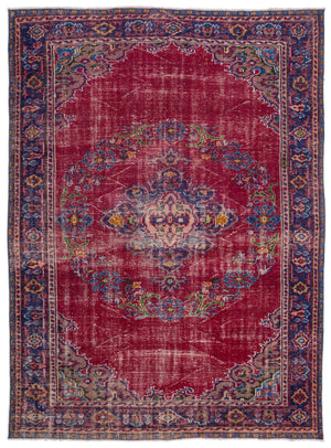 Naturel Over Dyed Vintage Rug 6'6'' x 8'11'' ft 197 x 272 cm