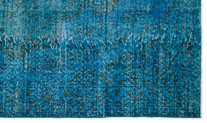 Turquoise Over Dyed Vintage Rug 5'11'' x 10'0'' ft 181 x 306 cm