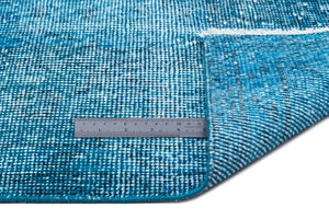 Turquoise Over Dyed Vintage Rug 6'11'' x 10'6'' ft 210 x 320 cm