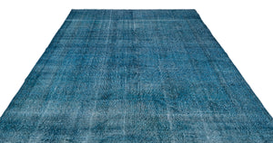 Turquoise Over Dyed Vintage Rug 6'11'' x 10'6'' ft 210 x 320 cm