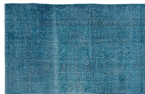 Turquoise Over Dyed Vintage Rug 6'11'' x 10'6'' ft 210 x 320 cm
