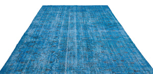 Turquoise Over Dyed Vintage Rug 6'11'' x 10'7'' ft 211 x 323 cm