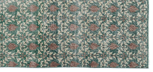 Retro Over Dyed Vintage Rug 3'10'' x 8'2'' ft 117 x 250 cm