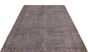 Gray Over Dyed Vintage Rug 5'3'' x 8'4'' ft 161 x 254 cm