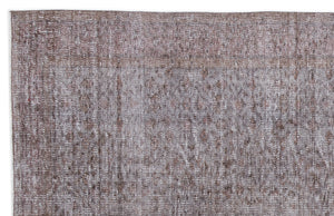 Gray Over Dyed Vintage Rug 5'3'' x 8'4'' ft 161 x 254 cm