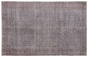 Gray Over Dyed Vintage Rug 5'3'' x 8'4'' ft 161 x 254 cm