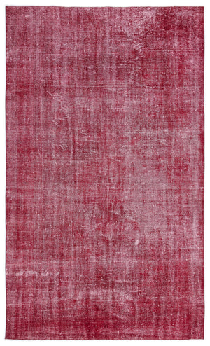 Red Over Dyed Vintage Rug 5'3'' x 8'10'' ft 161 x 268 cm