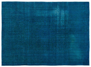 Turquoise Over Dyed Vintage XLarge Rug 9'7'' x 13'0'' ft 291 x 397 cm