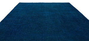Turquoise Over Dyed Vintage XLarge Rug 9'11'' x 13'1'' ft 303 x 400 cm