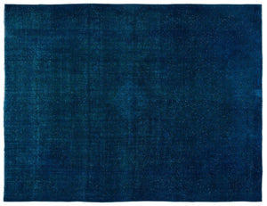 Turquoise Over Dyed Vintage XLarge Rug 9'11'' x 13'1'' ft 303 x 400 cm