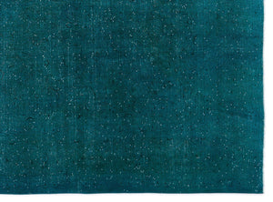 Turquoise Over Dyed Vintage XLarge Rug 9'8'' x 13'3'' ft 294 x 404 cm