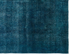 Turquoise Over Dyed Vintage XLarge Rug 9'7'' x 11'12'' ft 291 x 365 cm