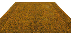 Yellow Over Dyed Vintage XLarge Rug 9'5'' x 12'10'' ft 288 x 391 cm
