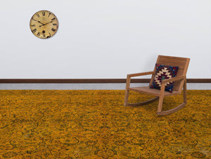 Yellow Over Dyed Vintage XLarge Rug 9'5'' x 12'10'' ft 288 x 391 cm