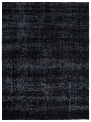 Black Over Dyed Vintage XLarge Rug 9'2'' x 12'2'' ft 280 x 371 cm
