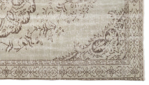 Beige Over Dyed Vintage Rug 5'5'' x 9'6'' ft 164 x 290 cm