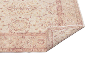 Beige Over Dyed Vintage Rug 5'11'' x 9'5'' ft 180 x 288 cm
