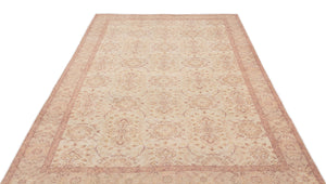 Beige Over Dyed Vintage Rug 5'11'' x 9'5'' ft 180 x 288 cm