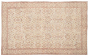 Beige Over Dyed Vintage Rug 5'11'' x 9'5'' ft 180 x 288 cm