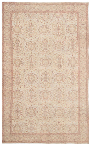 Beige Over Dyed Vintage Rug 5'11'' x 9'5'' ft 180 x 288 cm