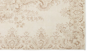 Beige Over Dyed Vintage Rug 5'10'' x 9'11'' ft 177 x 303 cm