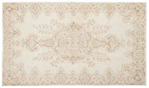 Beige Over Dyed Vintage Rug 5'10'' x 9'11'' ft 177 x 303 cm